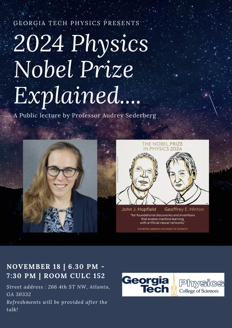 2024 Physics Nobel Prize Explained - event flyer 2024 Physics Nobel Prize Explained - event flyer
